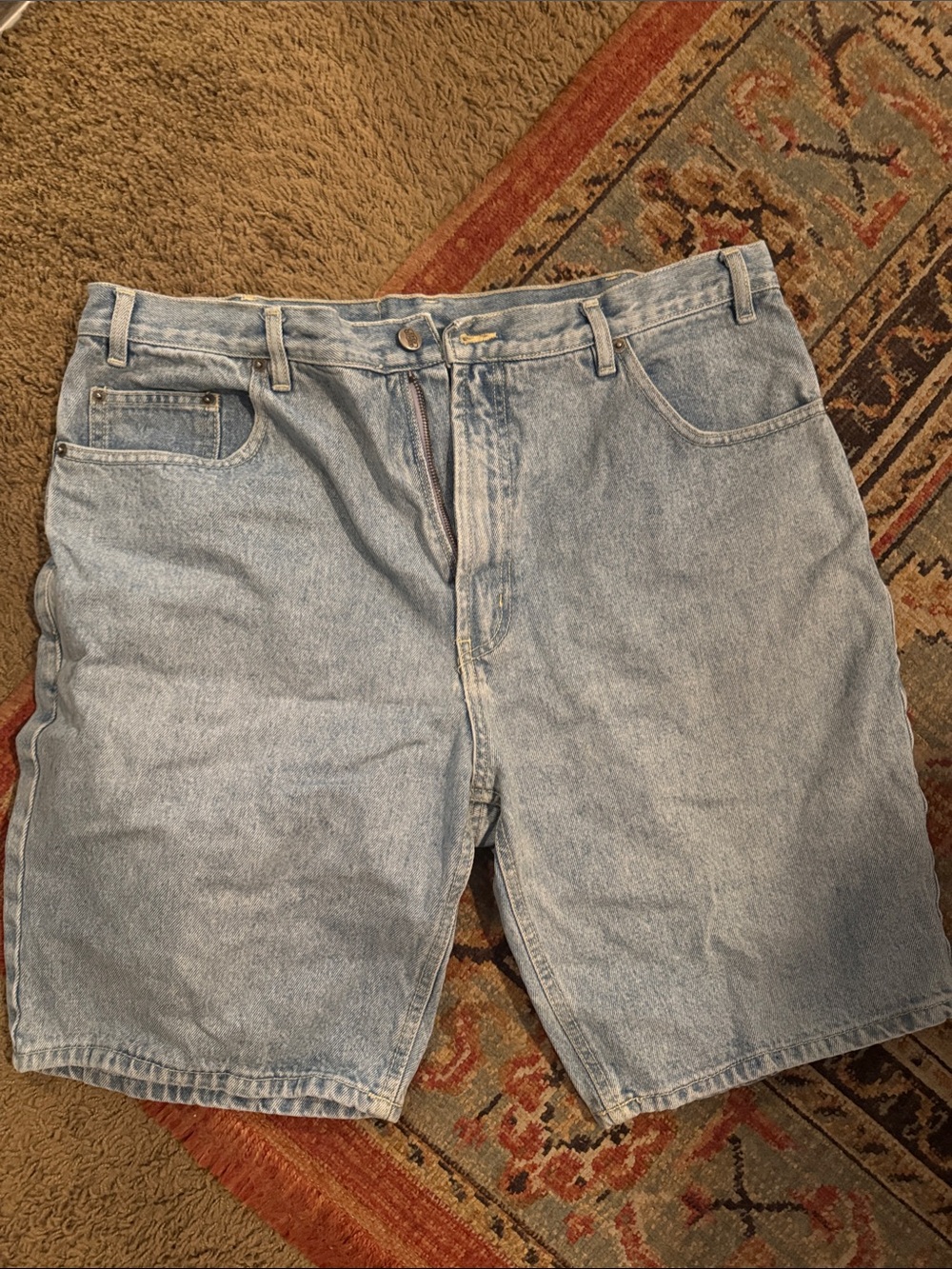 Light Blue Denim Jean Shorts 5in Inseam